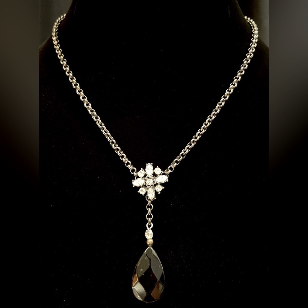 KJK New York rhinestone pendant necklace
